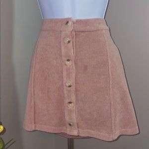 Pink Button Up Skirt